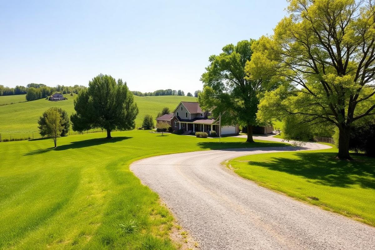 Countryside home on acreage with rolling green fields in Washtenaw County, Michigan